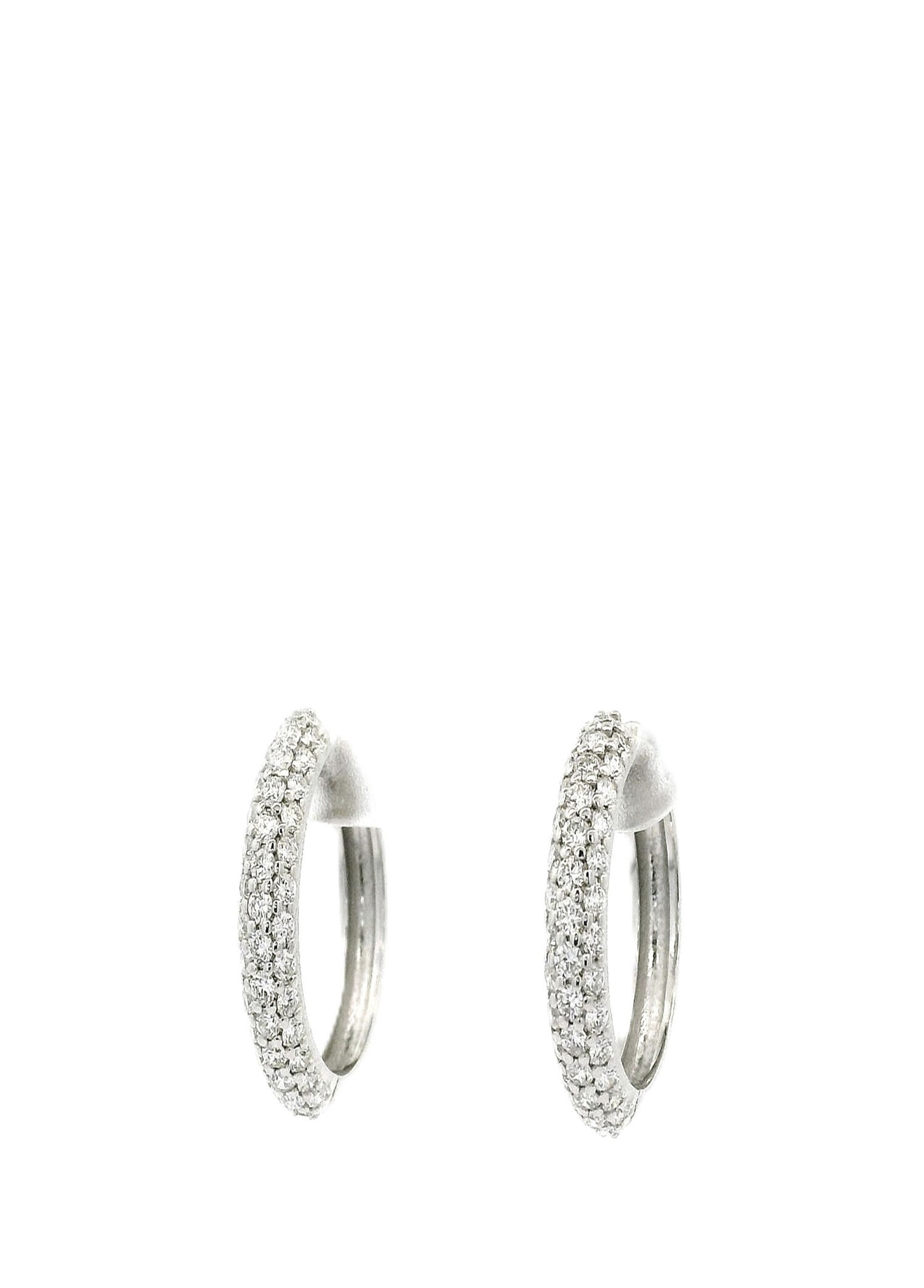 Gilda Pavé Hoops Pırlantalı Kadın Altın Küpe